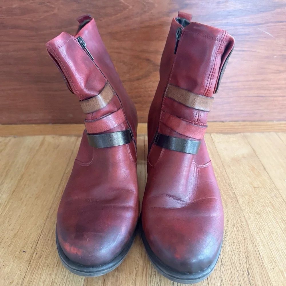 Remonte by Rieker Women's D3179-35 Block Heel Round Toe Ankle Boots Size 39/8.5